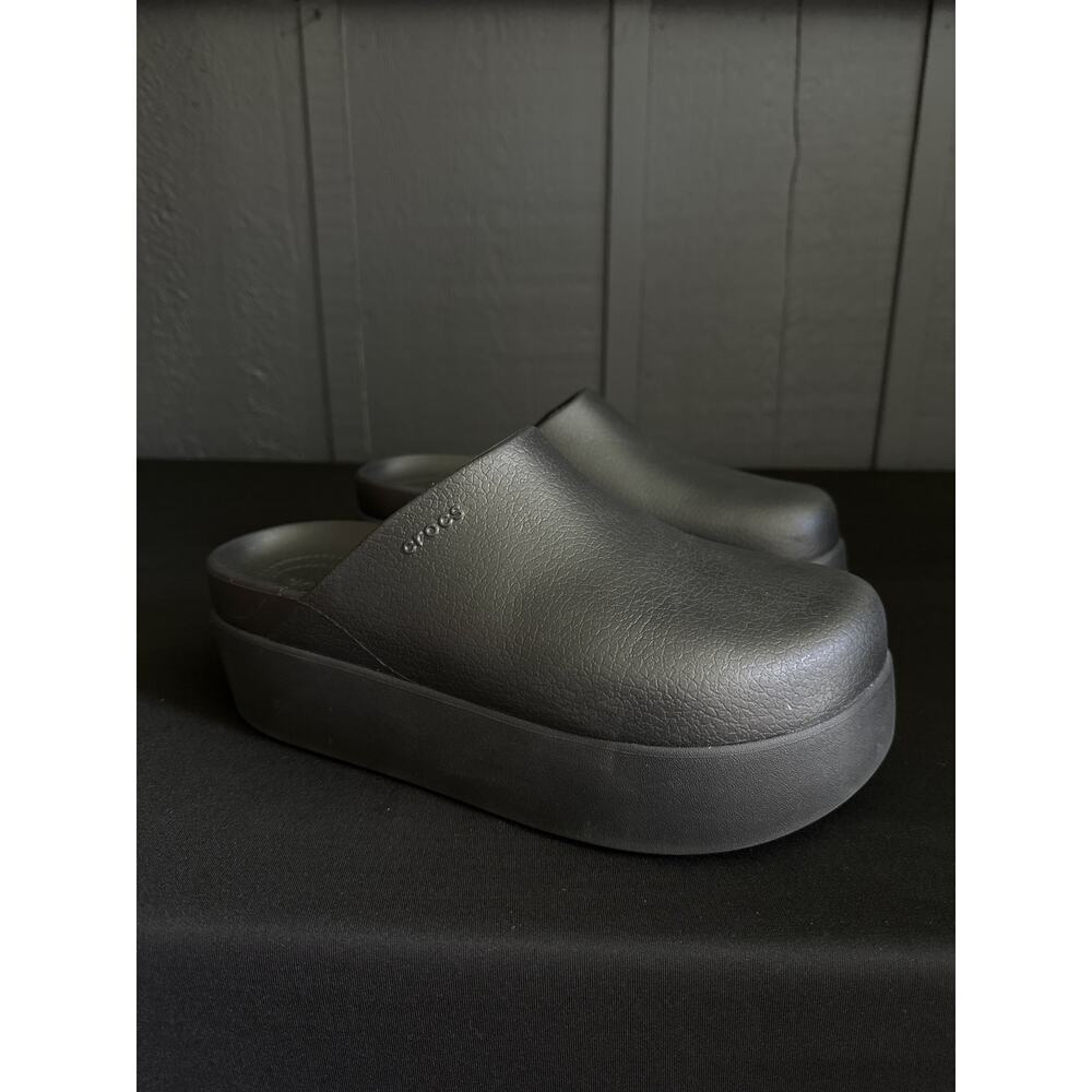 Crocs Dylan Platform Clog Slip On Black Mules Shoes Size 10 - Picture 3 of 16